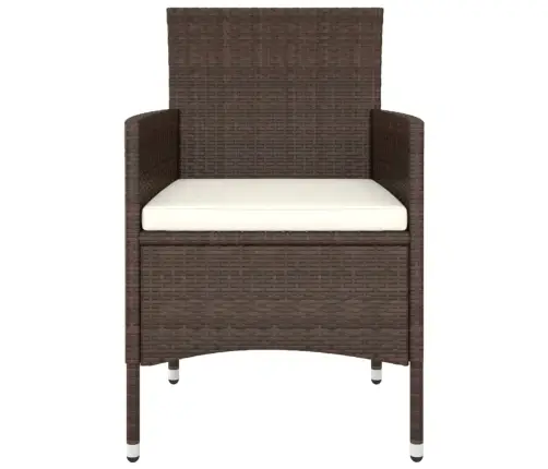 5-Daļīgs Dārza Atpūtas Mēbeļu Komplekts, Pe Rotangpalma, Brūns Vidaxl