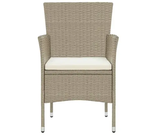 Sodo Valgomojo Baldų Komplektas, 3 Dalių, Smėlio, Poliratanas