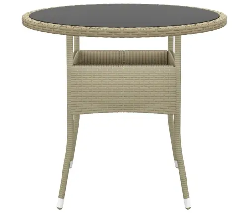 Sodo Valgomojo Baldų Komplektas, 3 Dalių, Smėlio, Poliratanas