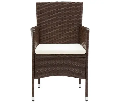 3-Osaline Aiamööbli Komplekt, Polürotang, Pruun