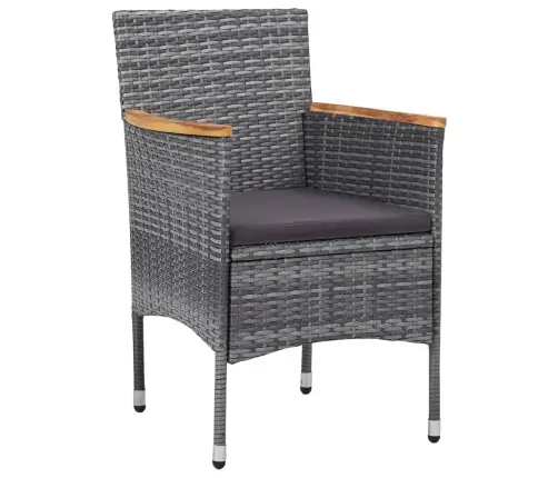 3-Osaline Aiamööbli Komplekt, Polürotang, Hall