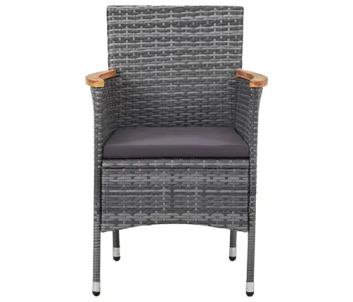 3-Osaline Aiamööbli Komplekt, Polürotang, Hall