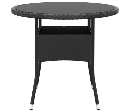 5-Daļīgs Dārza Mēbeļu Komplekts, Melna Pe Rotangpalma Vidaxl