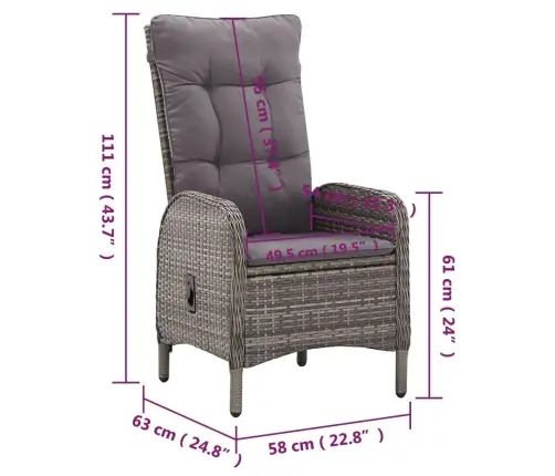 3-Osaline Aia Bistrookomplekt, Polürotang, Hall