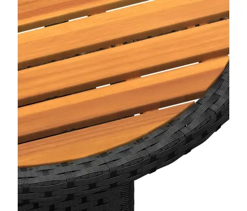 3-Daļīgs Bistro Mēbeļu Komplekts, Pe Rotangpalma, Melns Vidaxl