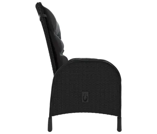 5-Daļīgs Dārza Bistro Mēbeļu Komplekts, Melna Pe Rotangpalma Vidaxl