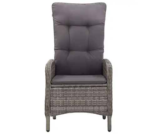 Sodo Valgomojo Baldų Komplektas, 11 Dalių, Pilkas, Poliratanas