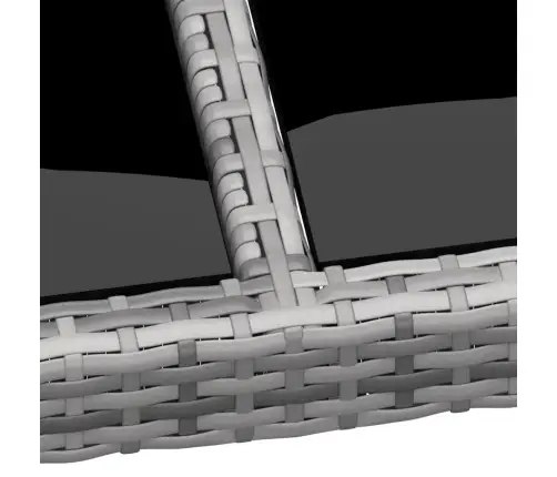 Sodo Valgomojo Baldų Komplektas, 11 Dalių, Pilkas, Poliratanas