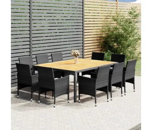 11-Osaline Aiamööbli Komplekt, Polürotang, Hall