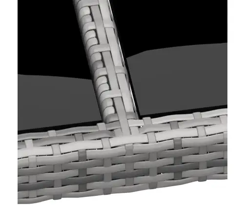 Sodo Valgomojo Baldų Komplektas, 11 Dalių, Pilkas, Poliratanas