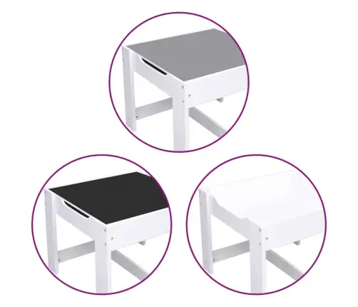 Bērnu Galds Ar 2 Krēsliem, Balts, Mdf Plāksne Vidaxl Bērnu Galds Ar 2 Krēsliem, Balts, Mdf Plāksne Vidaxl