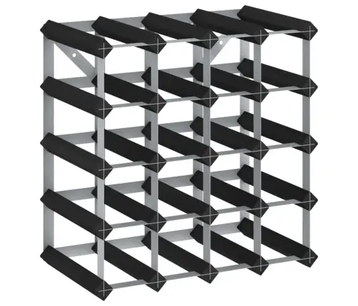 Vīna Pudeļu Plaukts 20 Pudelēm, Melns Priedes Masīvkoks Vidaxl