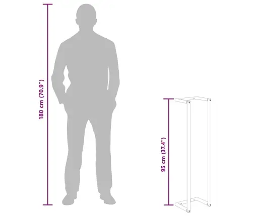 Rankšluosčių Kabykla, Juodos Spalvos, 25X20X95cm Geležis