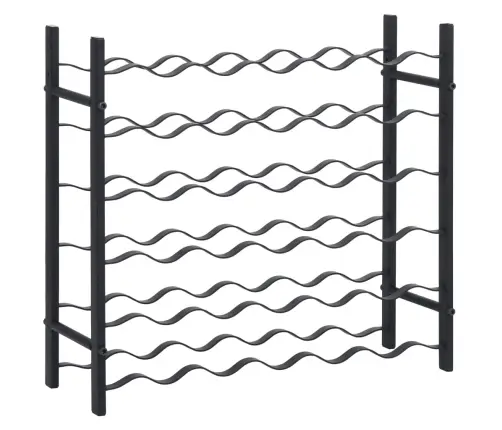 Vīna Pudeļu Plaukts 36 Pudelēm, Melna Dzelzs Vidaxl