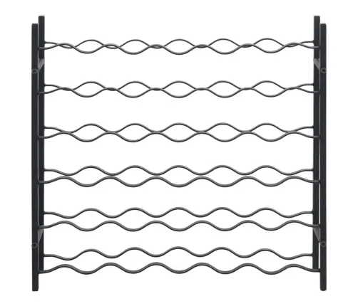 Vīna Pudeļu Plaukts 36 Pudelēm, Melna Dzelzs Vidaxl