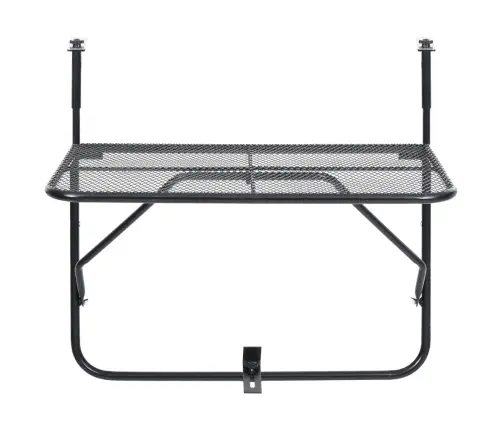 Balkona Galdiņš, Melns, 60X40 Cm, Tērauds Vidaxl