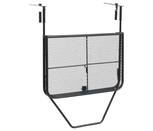 Balkona Galdiņš, Melns, 60X40 Cm, Tērauds Vidaxl