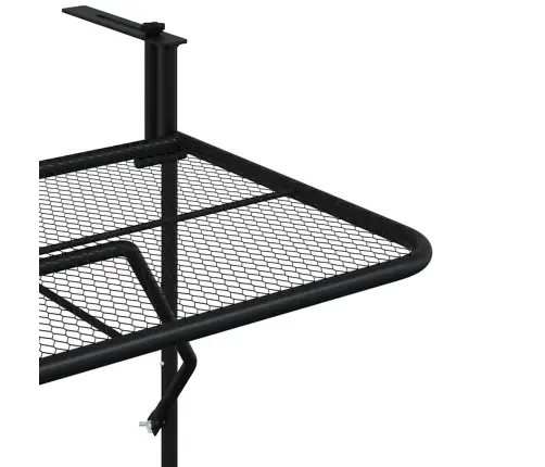 Balkona Galdiņš, Melns, 60X40 Cm, Tērauds Vidaxl