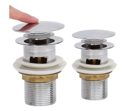 Lükatav Äravool Koos Ülevoolufunktsiooniga Kroom 6,4X6,4X9,1 Cm