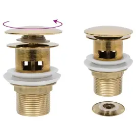 Noteka Ar Pārplūdi, Zelta Krāsā, 6,4X6,4X9,1 Cm Vidaxl