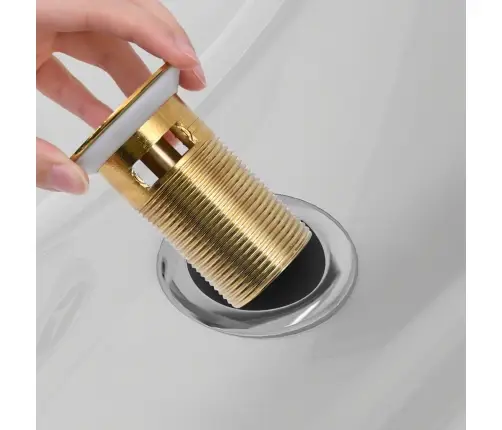 Noteka Ar Pārplūdi, Zelta Krāsā, 6,4X6,4X9,1 Cm Vidaxl