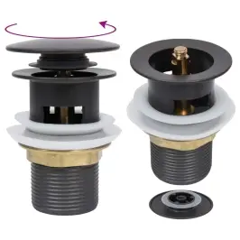 Lükatav Äravool Ülevoolufunktsiooniga Kuldne 6,4X6,4X9,1 Cm