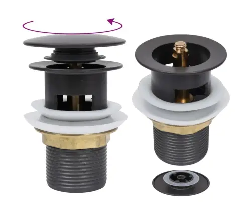 Lükatav Äravool Ülevoolufunktsiooniga Kuldne 6,4X6,4X9,1 Cm