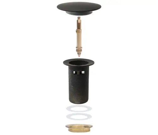 Lükatav Äravool Ülevoolufunktsiooniga Kuldne 6,4X6,4X9,1 Cm