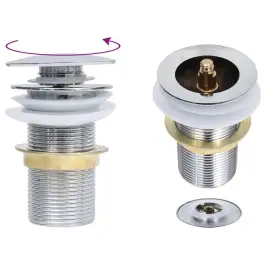 Noteka Bez Pārplūdes, Hroma Krāsā, 6,4X6,4X9,1 Cm Vidaxl