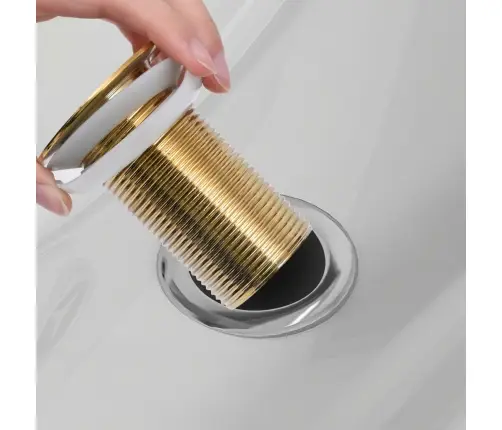 Lükatav Äravool Ülevoolufunktsioonita Kuldne 6,4X6,4X9,1 Cm