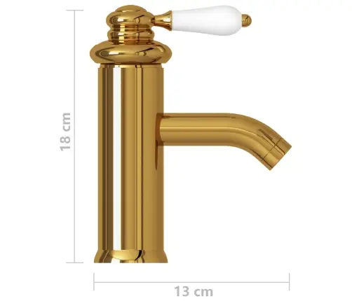 Vannasistabas Izlietnes Jaucējkrāns, Zelta Krāsā, 130X180 Mm Vidaxl