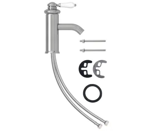 Vannasistabas Izlietnes Jaucējkrāns, Sudraba Krāsā, 130X180 Mm Vidaxl