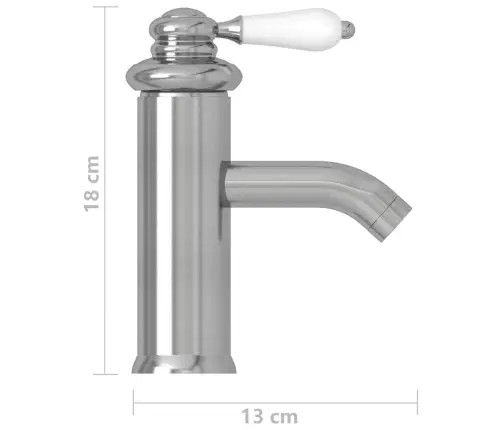 Vannasistabas Izlietnes Jaucējkrāns, Sudraba Krāsā, 130X180 Mm Vidaxl