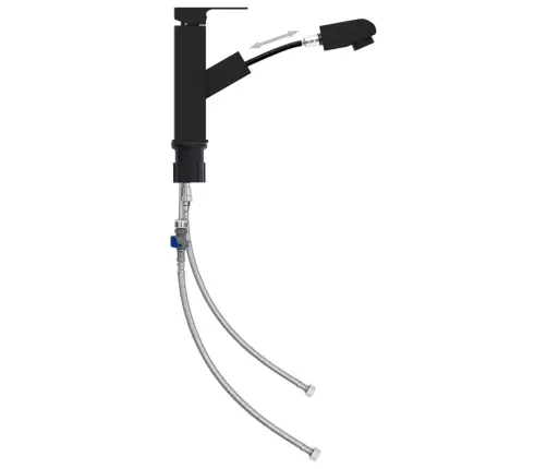 Vonios Kambario Maišytuvas, Juodas, 157X172Mm, Ištraukiamas