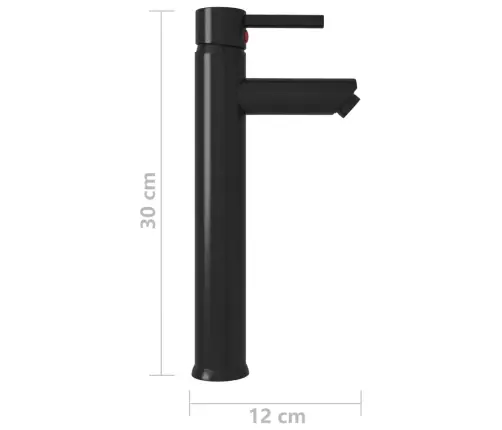 Vannasistabas Jaucējkrāns, 12X30 Cm, Melns Vidaxl