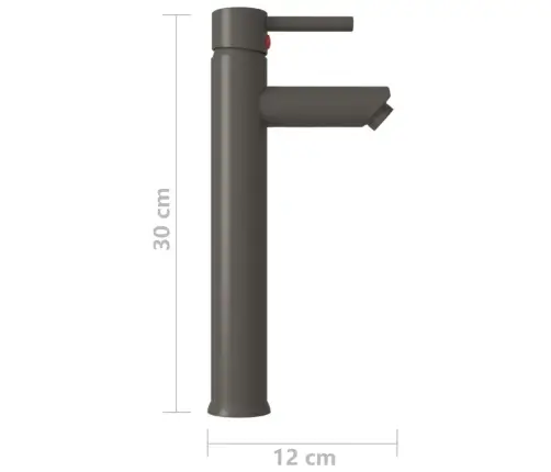 Vonios Kambario Maišytuvas, Pilkos Spalvos, 12X30Cm