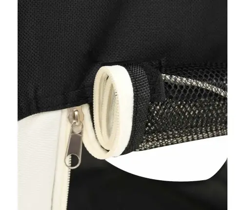 Sulankstomas Aptvaras Šunims Su Krepšiu, Juodas, 90X90X58Cm