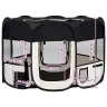 Sulankstomas Aptvaras Šunims Su Krepšiu, Juodas, 110X110X58Cm
