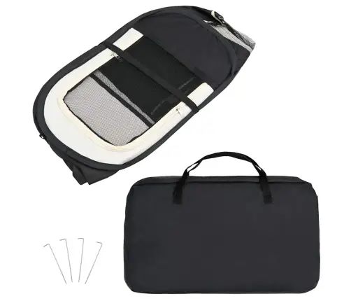 Saliekama Suņu Sētiņa, Ar Somu, Melna, 125X125X61 Cm Vidaxl