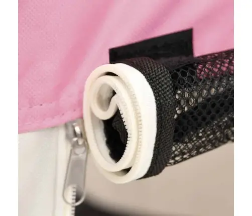 Sulankstomas Aptvaras Šunims Su Krepšiu, Rožinis, 145X145X61Cm