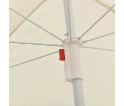 Dārza Saulessargs Ar Tērauda Kātu, 180 Cm, Smilšu Krāsā Vidaxl