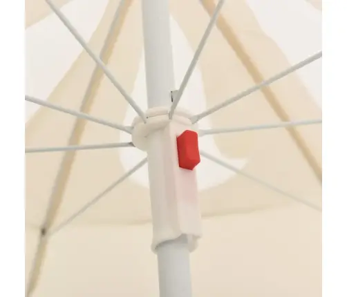 Dārza Saulessargs Ar Tērauda Kātu, 180 Cm, Smilšu Krāsā Vidaxl