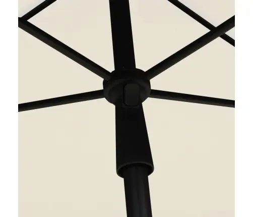 Dārza Saulessargs Ar Kātu, 210X140 Cm, Smilškrāsas Vidaxl
