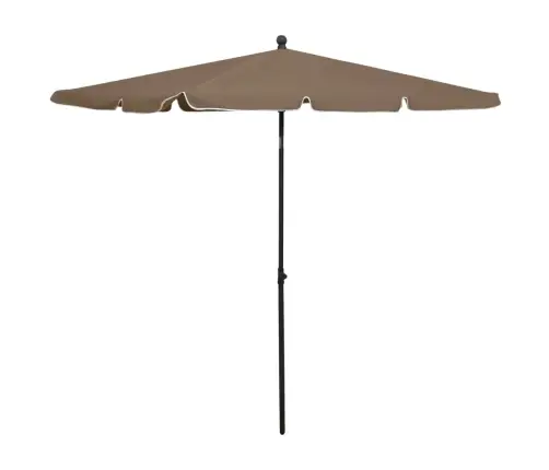 Dārza Saulessargs Ar Kātu, 210X140 Cm, Pelēkbrūns Vidaxl