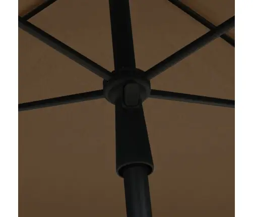 Dārza Saulessargs Ar Kātu, 210X140 Cm, Pelēkbrūns Vidaxl