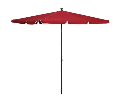 Dārza Saulessargs Ar Kātu, 210X140 Cm, Vīnsarkans Vidaxl