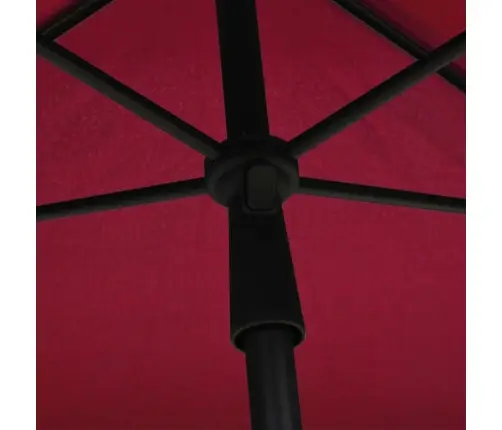 Dārza Saulessargs Ar Kātu, 210X140 Cm, Vīnsarkans Vidaxl