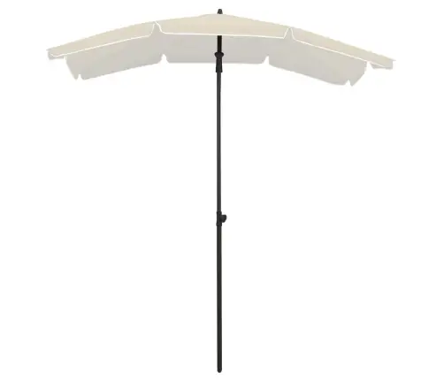 Dārza Saulessargs Ar Kātu, 200X130 Cm, Smilšu Krāsā Vidaxl