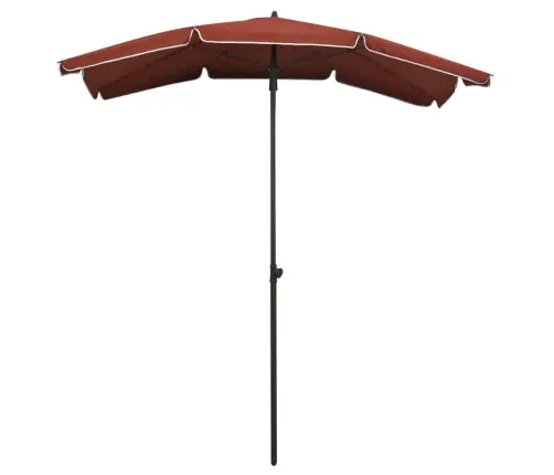 Dārza Saulessargs Ar Kātu, 200X130 Cm, Sarkanbrūns Vidaxl