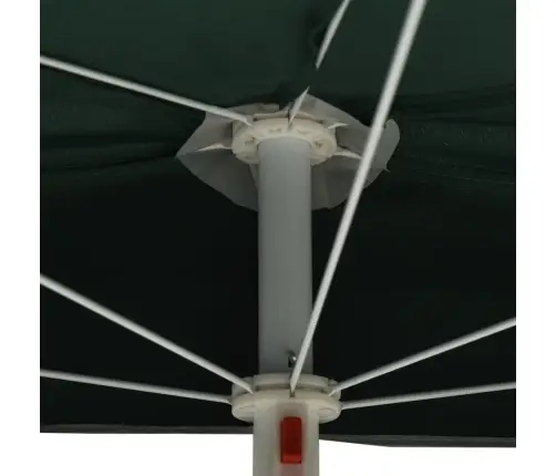 Dārza Saulessargs Ar Kātu, Pusapaļš, 180X90 Cm, Zaļš Vidaxl